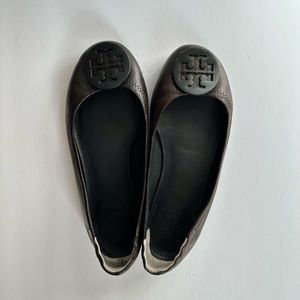 Brown Tory Burch Ballet Flats